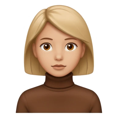 create an emoji, brown turrleneck sticker
