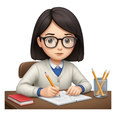 student taking test sticker