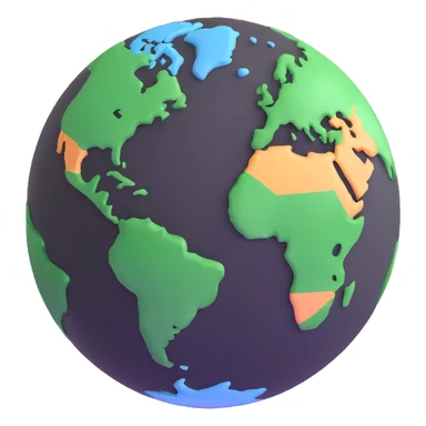 earth globe sticker