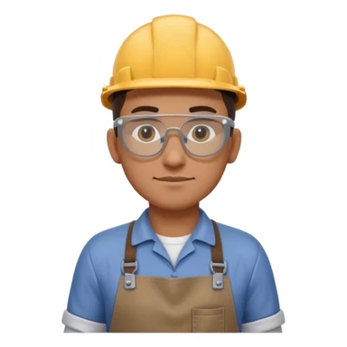 modern workshop carpenter portrait, head and shoulders only, safety glasses, sleek apron, clean minimal style, confident expression, 3D cartoon, mobile game icon style, clean background, no text, no watermark
 sticker