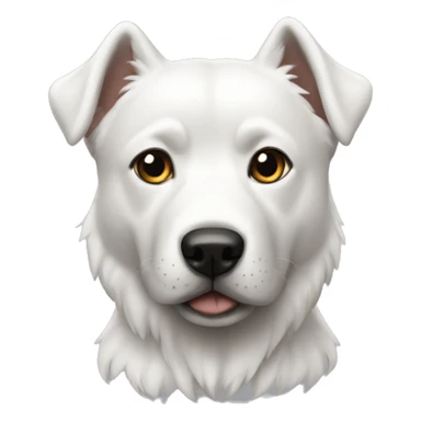 Perro blanco con manchas negarás  sticker