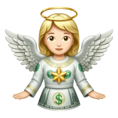 money snow angel sticker