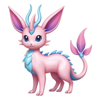 Shiny Cute Milotic-Sylveon-Espeon-Vaporeon-Dragonair-Pokémon-hybrid-fusion full body sticker