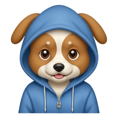 Dog with a hoodie sticker
