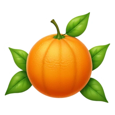 Orange: with one leaf smooth face  sticker