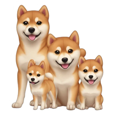 shiba dog babies sticker