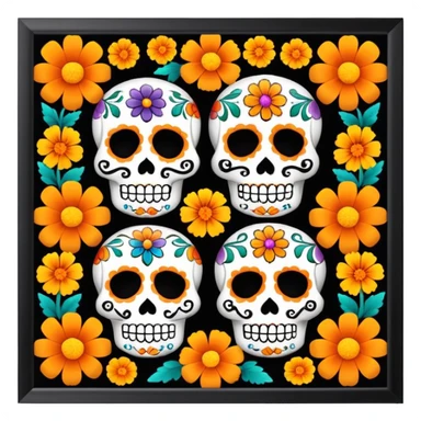 Mexican day of the dead sticker