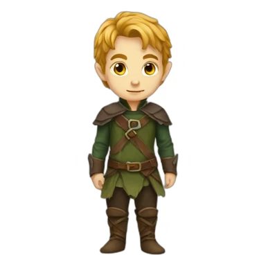 Male halfling full body sticker