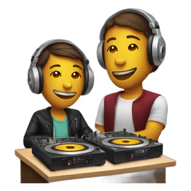 wine and dj decks sticker