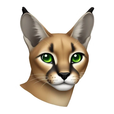 Caracal  green eyes  sticker