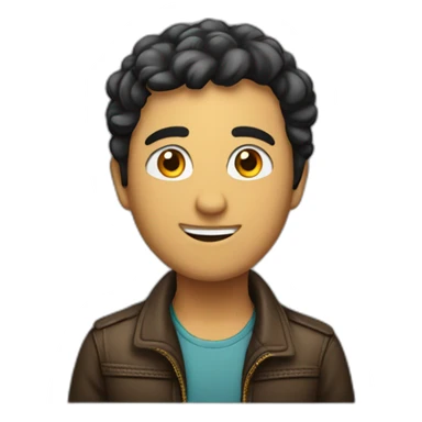 chico con coleta sticker