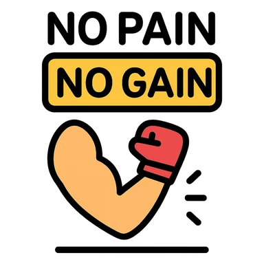 you gotta push through the pain sticker