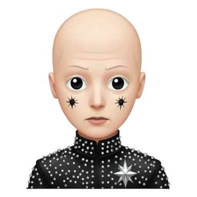 Pinhead with black sequin outfit  sticker