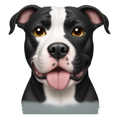 Black pit bull sticker
