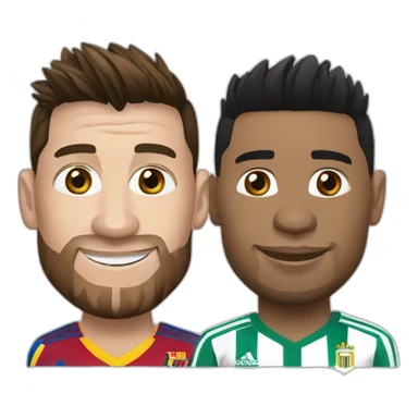 Messi et Ronaldo à côté  sticker
