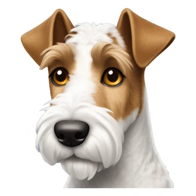 Wire Fox terrier with brown ears sticker