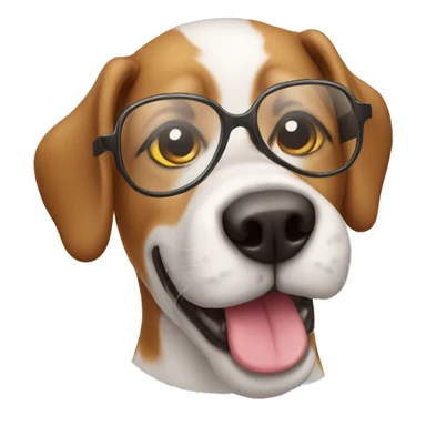 Dog whit glasess sticker