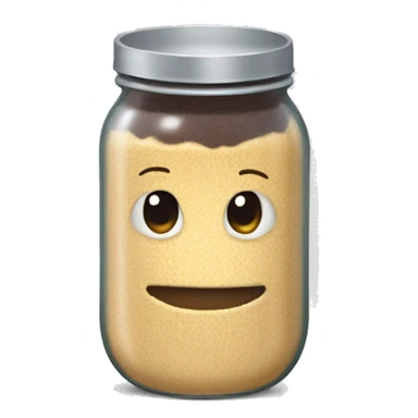 chia pudding in jar without face sticker