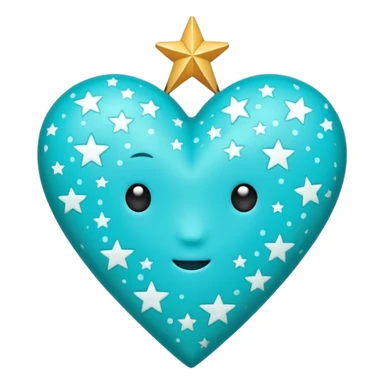 Сердце бирюзовое в звездочку sticker