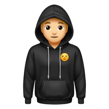 Create a black hoodie emoji I can use on my iPhone  sticker