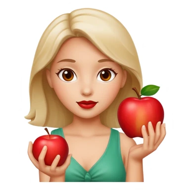 eve with an apple, jade sticker
