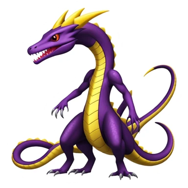 Shiny Gothic Salazzle-Heliolisk-Seviper-Pokémon-Fakémon full body sticker