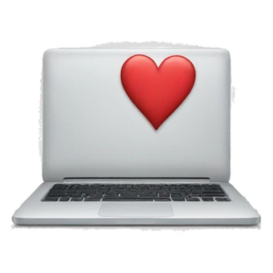 A laptop with a heart sticker