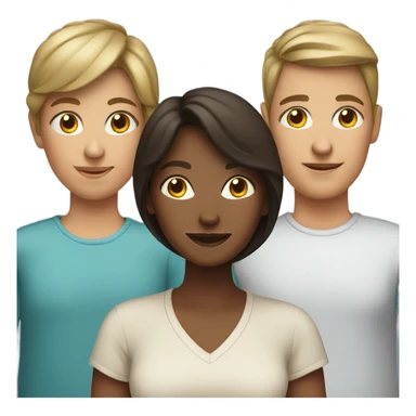 Brunette mom of 3 young boys sticker