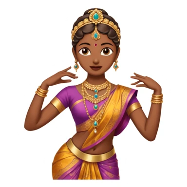 Create me a bharatanatyam emoji what ch can by copy and pasted sticker