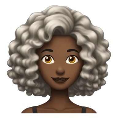 Femme noire cheveux frisés belle  sticker