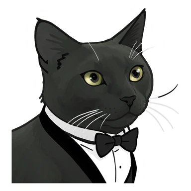 Tuxedo cat sticker