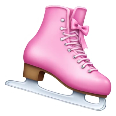 Pink ice skating boot with a bow  sticker