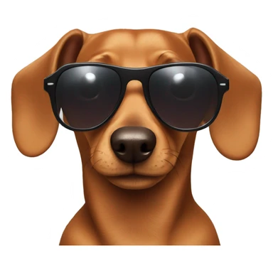 dachshund with sunglasses sticker