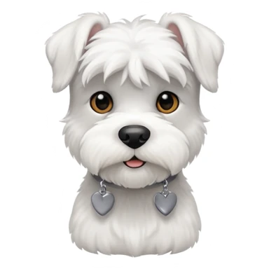 minature white schnauzer sticker