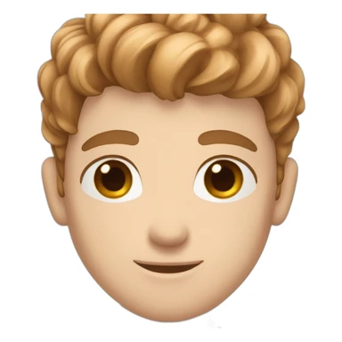 Shirtless white twink man with brown reddish hairs and blue eyes sticker