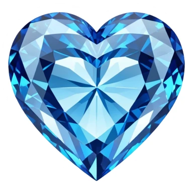 blue diamond heart sticker