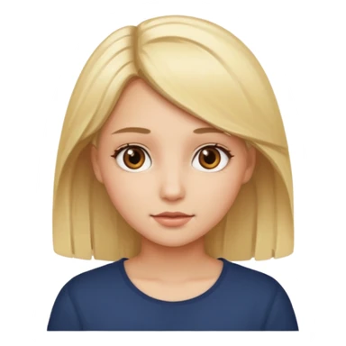 Blonde hair brown eyed girl  sticker