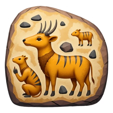 stone age cave art sticker