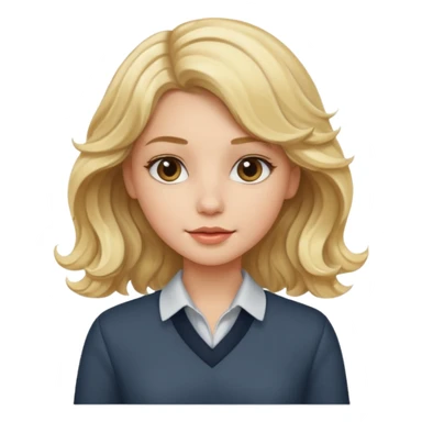 iOS 18 aesthetic wavy blondie girl sticker