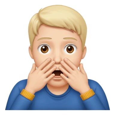 shocked face with hands over mouth  sticker