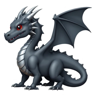 a minimalistic simple dark gray dragon sticker