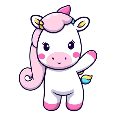 Unicorn with a bonnet sticker
