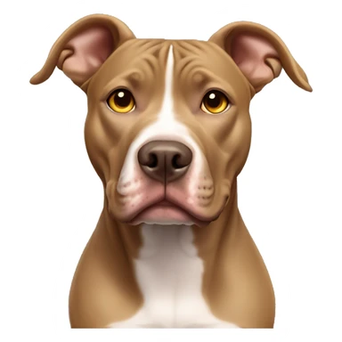 A light brown female pitbull with golden eyes sticker