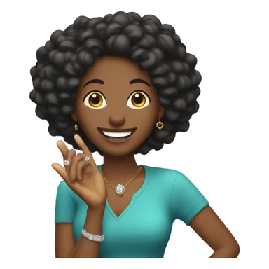black woman engaged sticker