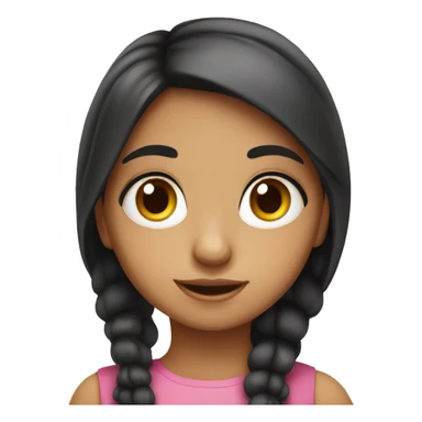 Cute hispanic girl with big eyes sticker