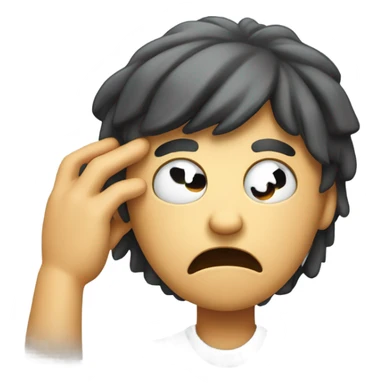 Shock emoji face plaming sticker