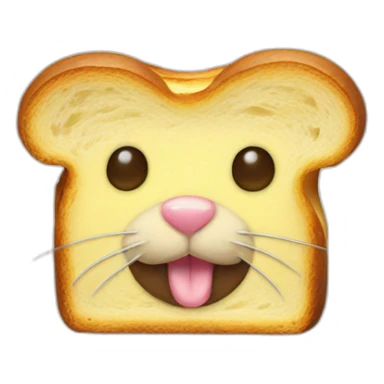 rat-face-in-toast-costume sticker