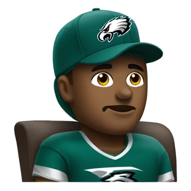 Philadelphia eagles fan falling asleep while sitting on a chair sticker