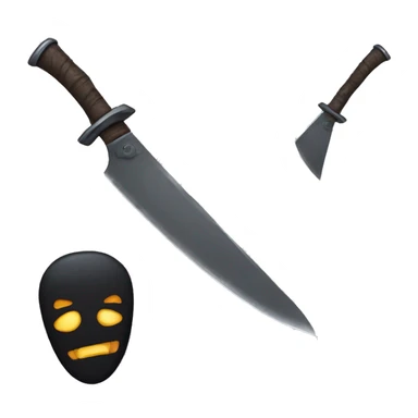 halloween head knife sticker