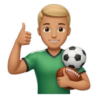 Football thumbs up sticker